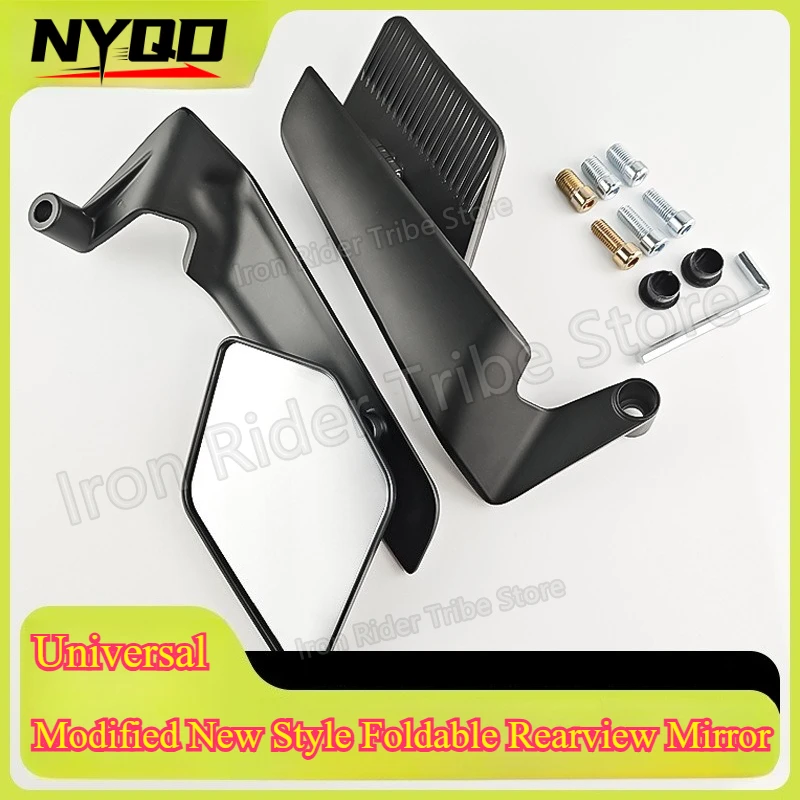 Specchietto Retrovisore per Moto Stile Coltello Premium Aggiornato - Specchietto Laterale Pieghevole Reversibile in Lega di Alluminio con Ampio Campo Visivo
