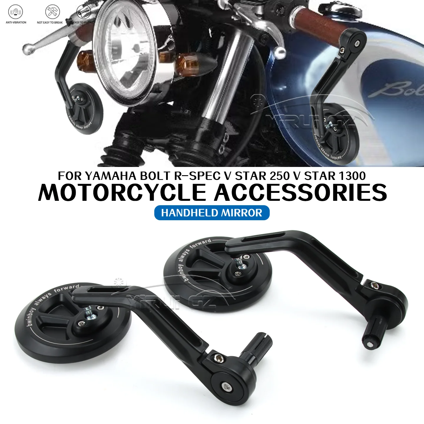 PER YAMAHA Bolt R-Spec Moto Retrovisore Manubrio Specchi retrovisori Manubrio Specchietti laterali V Star 250 V Star 1300 V Star 250