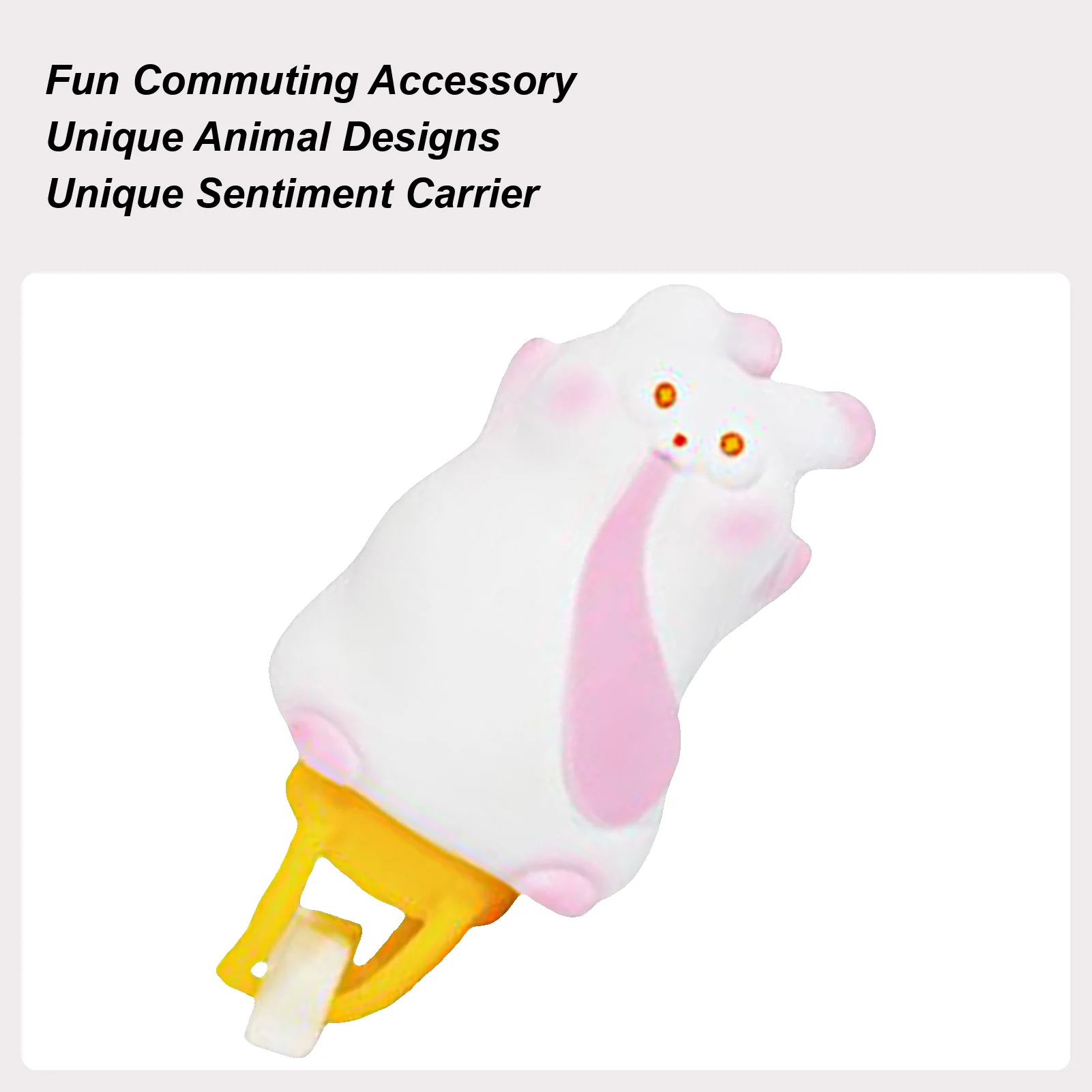 Figurina per manubrio della bici Ornamento animale del fumetto per manubrio della bici Accessorio per ciclismo impermeabile per motore del casco per bambini con stelo
