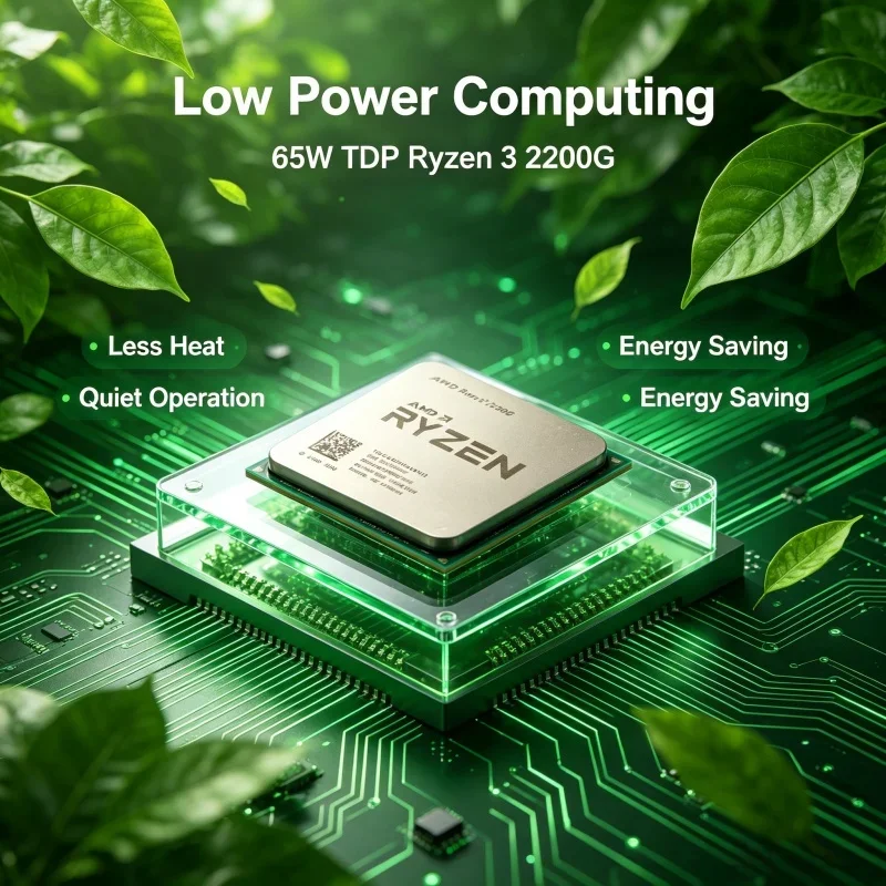 Processore Ryzen 3 2200G Slot AM4 con Display Integrato Senza GPU Aggiuntiva Chip per Computer Desktop