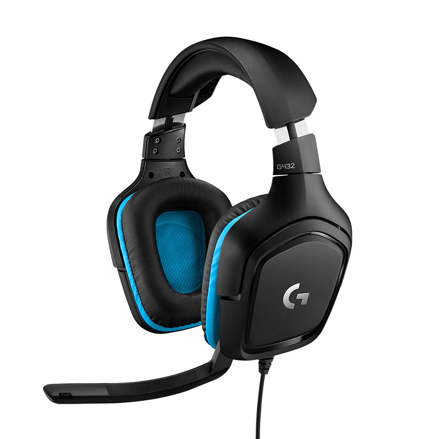 Logitech G G432 Cuffie Gaming Cablate | Audio 7.1, Cuffie DTS:X 2.0, Driver 50 mm, Jack USB/3,5 mm, Flip-to-Mute, Leggere, PC/Xbox One/PS4/Switch - Nero