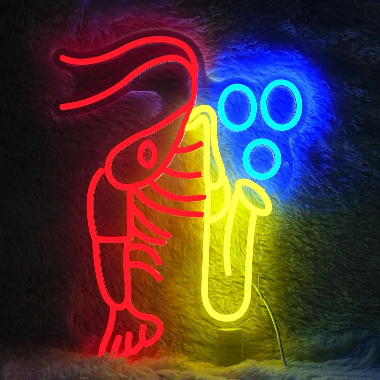 Insegna al Neon a LED a forma di Aragosta con Sax, Stile Vintage Jazz Musicale, per Aula, Ufficio, Festa, Camera da Letto, Decorazione per Man Cave, Regalo