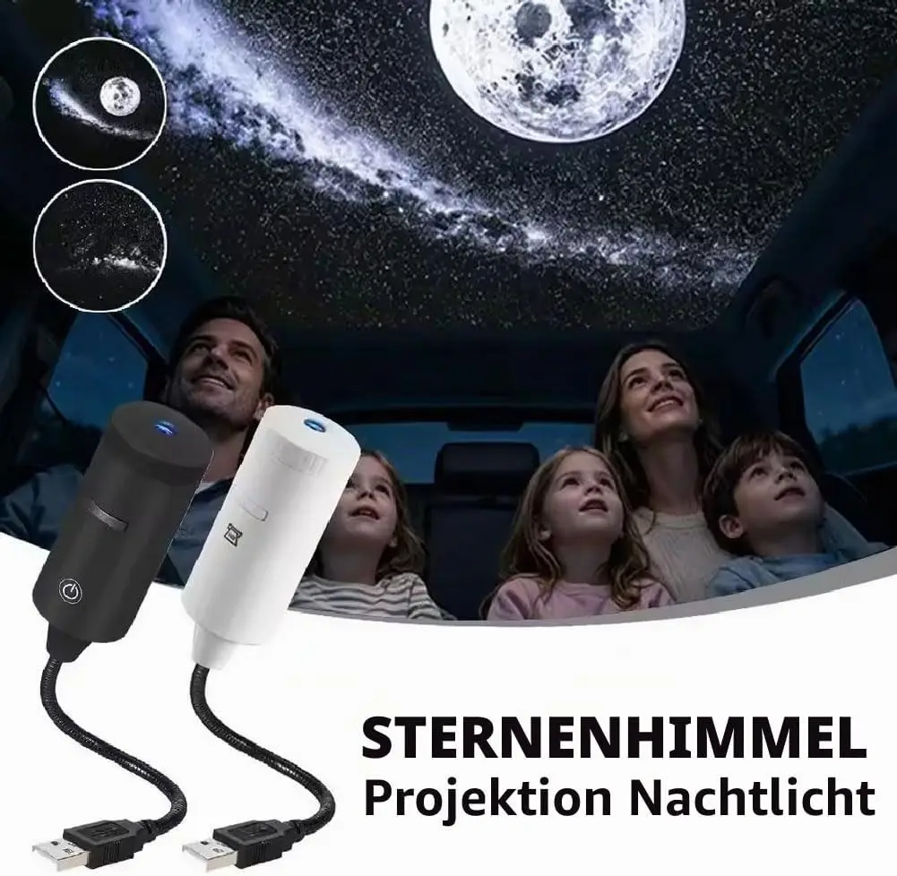 Lampada Notturna Portatile Plug and Play e Proiettore Versatile di Stelle e Galassie per Decorazione Casa, Soggiorno e Camera da Letto