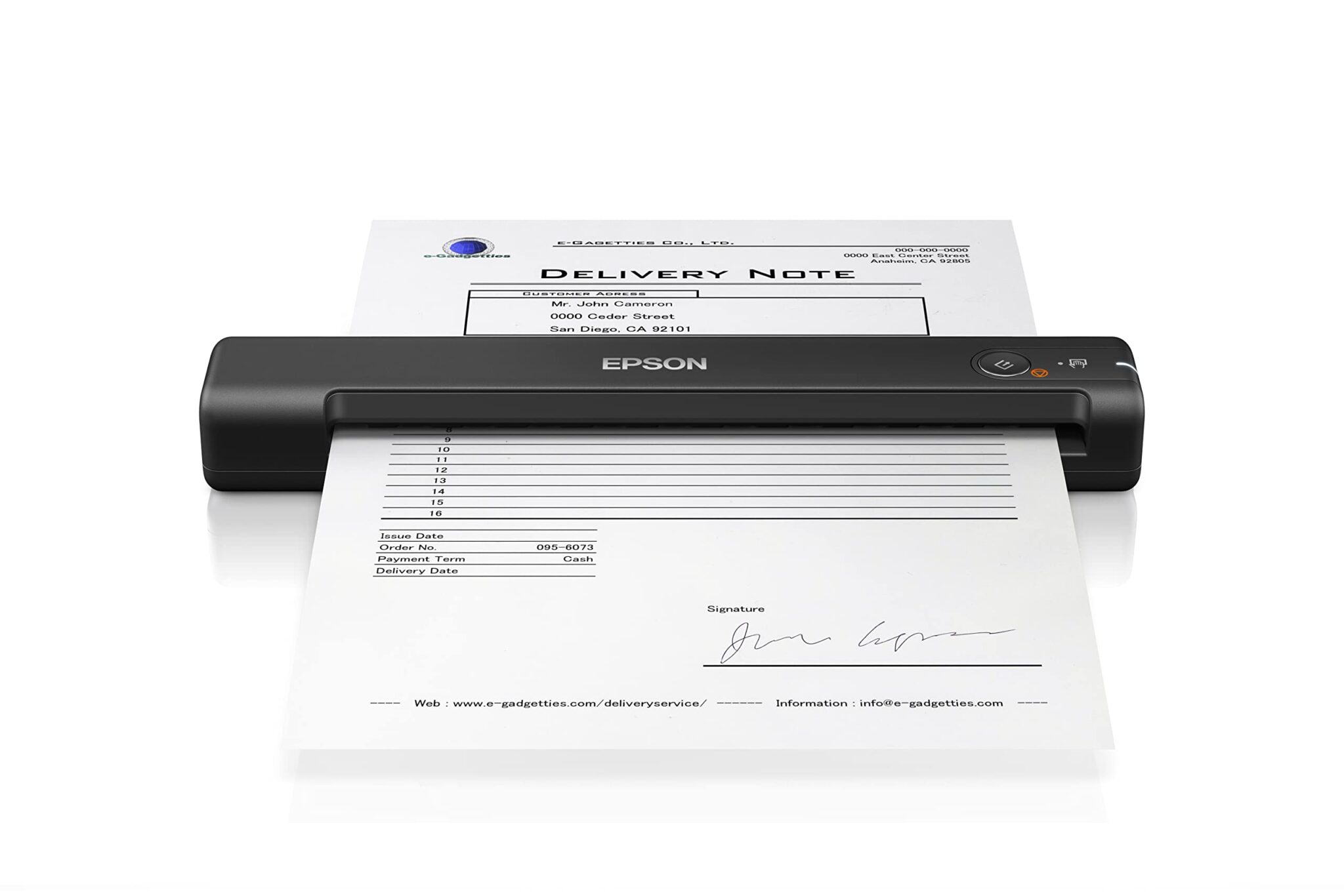 Epson WorkForce ES-50 Scanner Portatile Compatto Leggero, Alimentazione USB, Software ScanSmart Incluso, Scansione 600dpi Alimentazione Automatica 5.5 Secondi per Pagina, JPEG, PD…