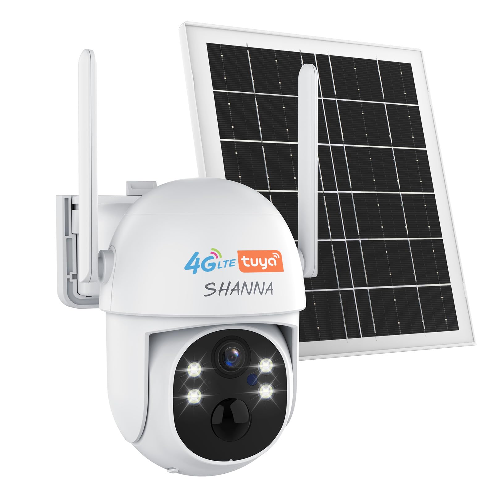 [Dati illimitati gratuiti a vita]Telecamera con eSIM 4G da Esterno,2K Telecamera 4G con Pannello Solare da 6 Watt,Zero costi mensili,7800mAh Batteria,Visione Notturna a Colori,Tra…
