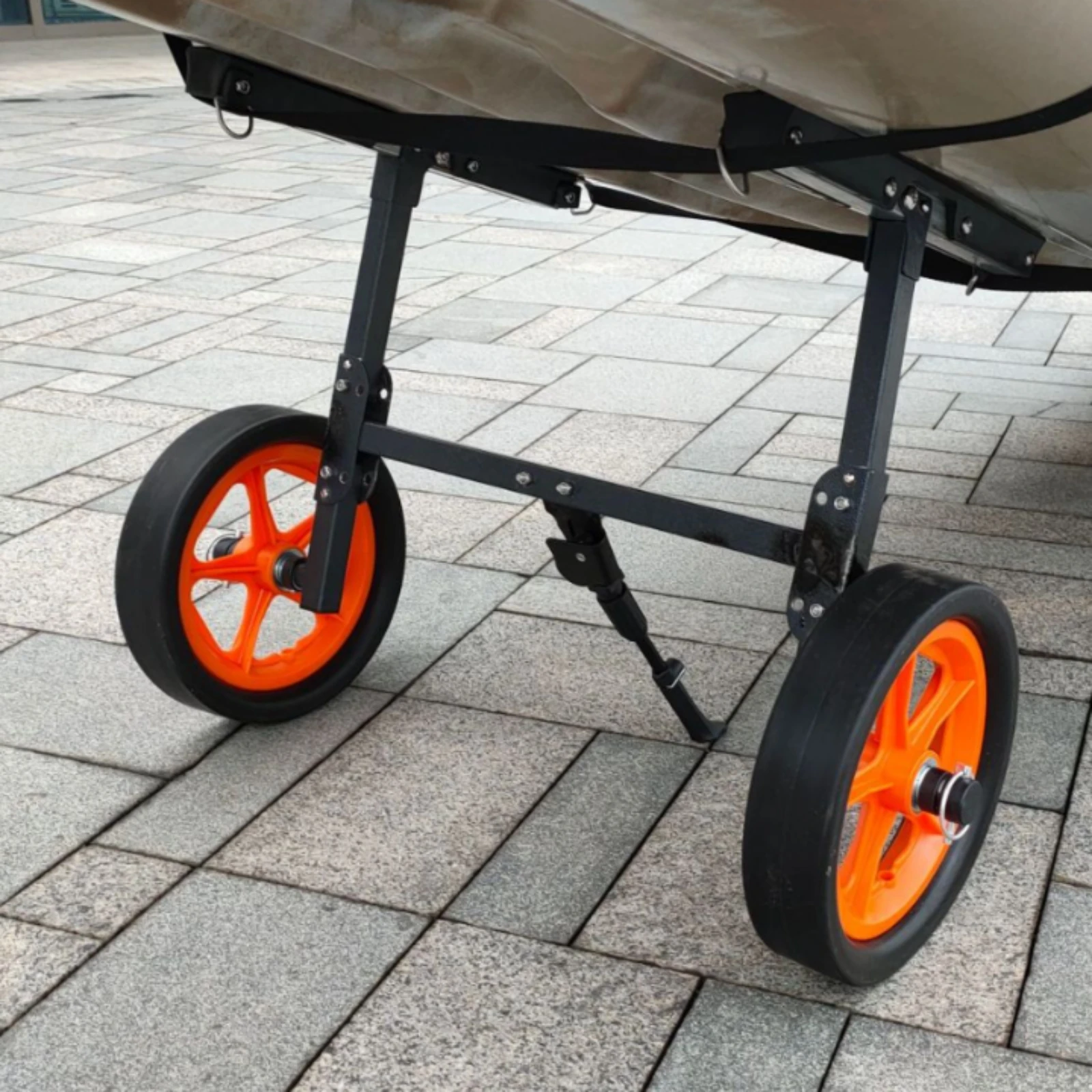 Carrello per Kayak in Metallo con Ruote Grandi, Pieghevole, per Uso Esterno