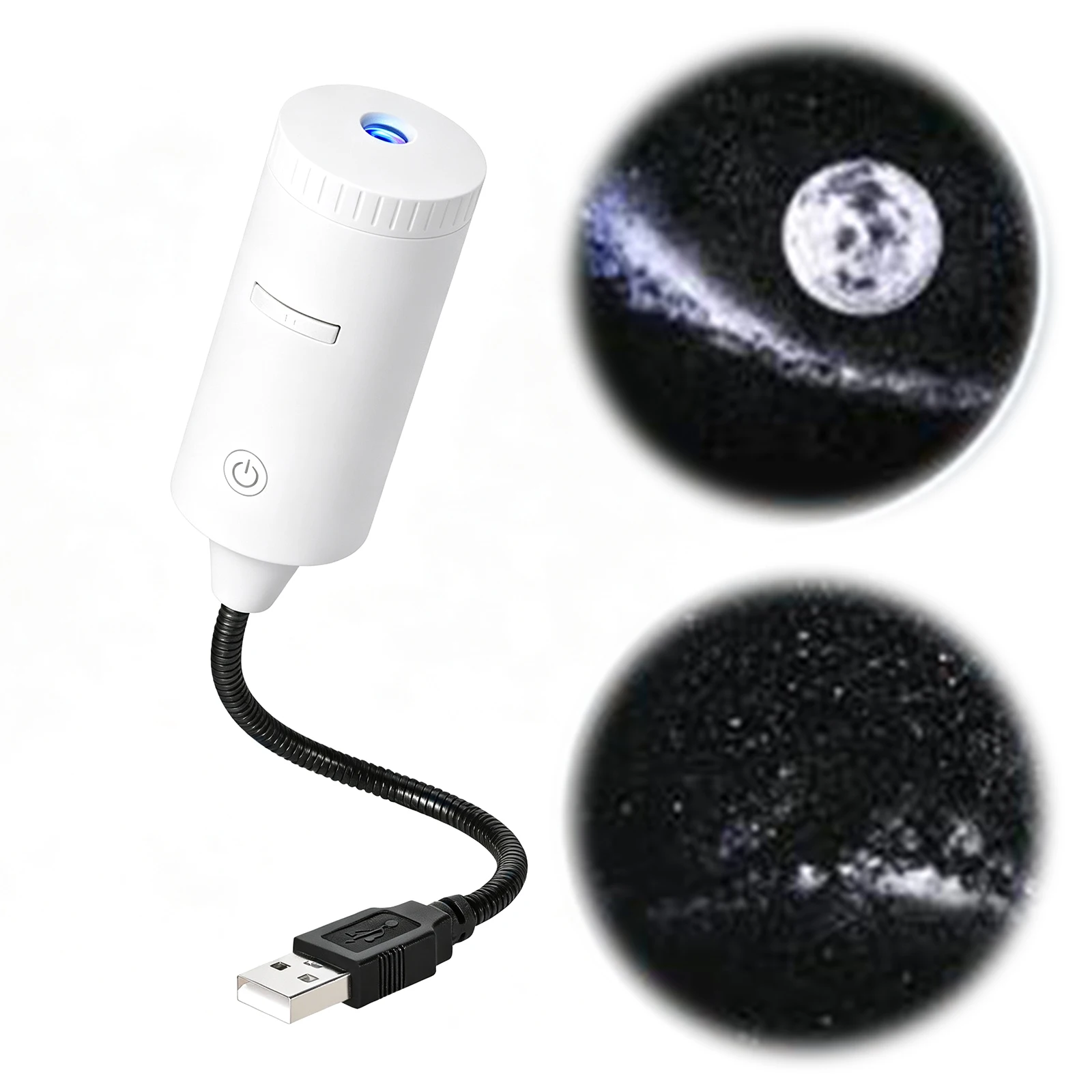 Lampada proiettore stellare con motivi modificabili e proiettore stellare flessibile alimentato tramite USB per la decorazione della casa, del soggiorno e della camera da letto