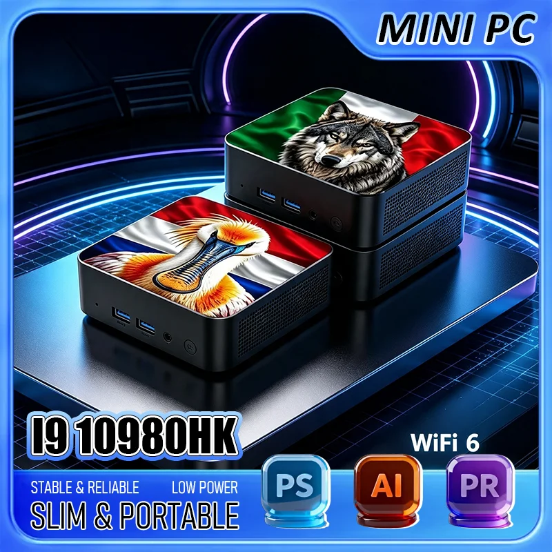 Intel i9 10980HK 1TB 2TB SSD 16GB RAM Nuovo Mini PC Windows 11 Pro PC Gaming Wifi 6 BT5.2 Mini PC Computer Desktop