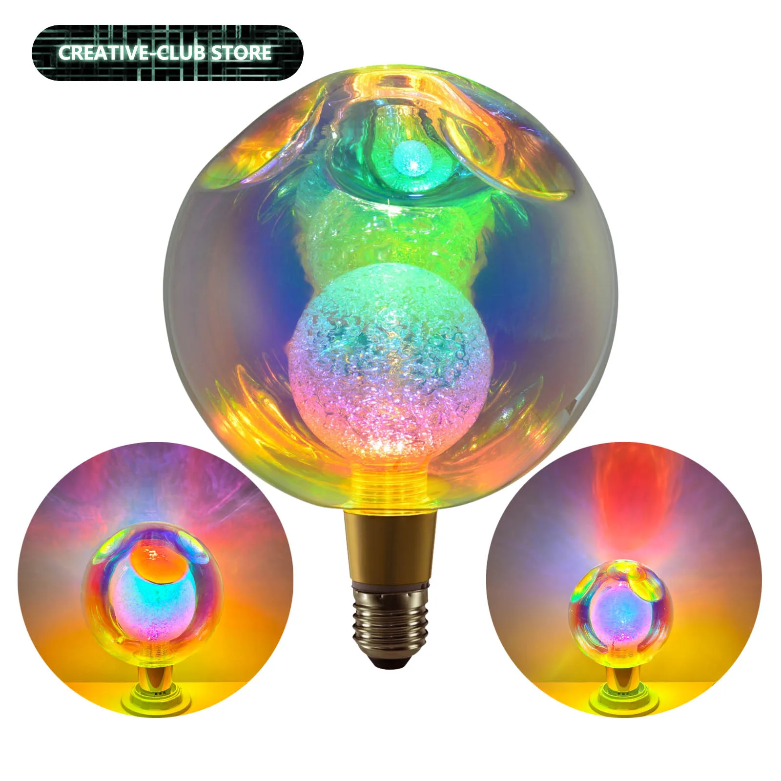 E27 P90 P120 P150 Lampadina LED a sfera rotonda AC 220V 3W Lampada retrò vintage Illuminazione decorativa Lampada decorativa Edison Luci d'atmosfera