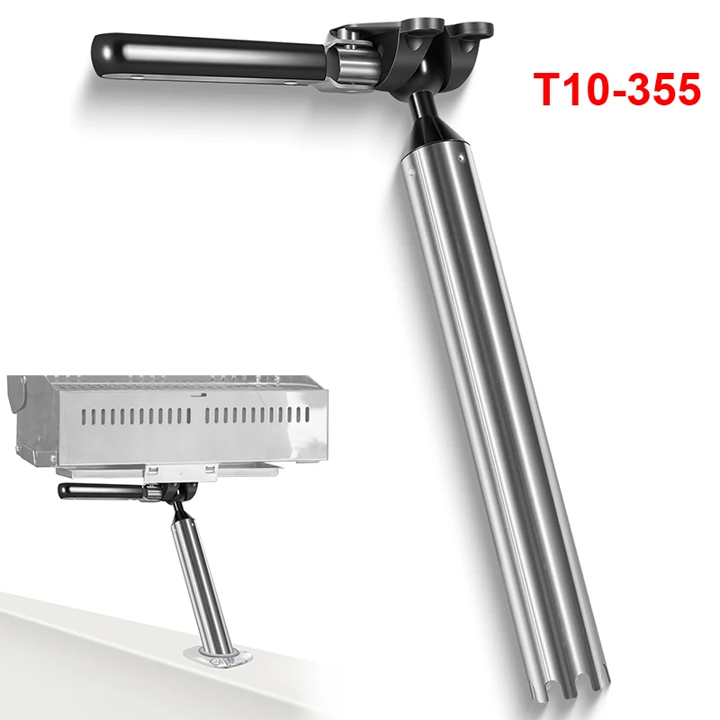 Supporto per Canna da Pesca Regolabile a 360 Gradi, Montabile su Griglie Rettangolari Magma, Adatto per Griglie 9"x12", per Barche da Pesca e Barbecue