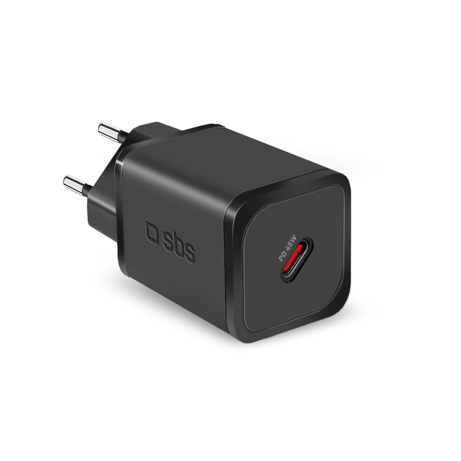 SBS Alimentatore Slim USB-C 45W, Tecnologia GaN, Power Delivery (PD), Ricarica Rapida, Super Compatto, Caricatore per iPhone, iPad, Airpods, MacBook Air, Samsung, Pixel, Tablet, S…