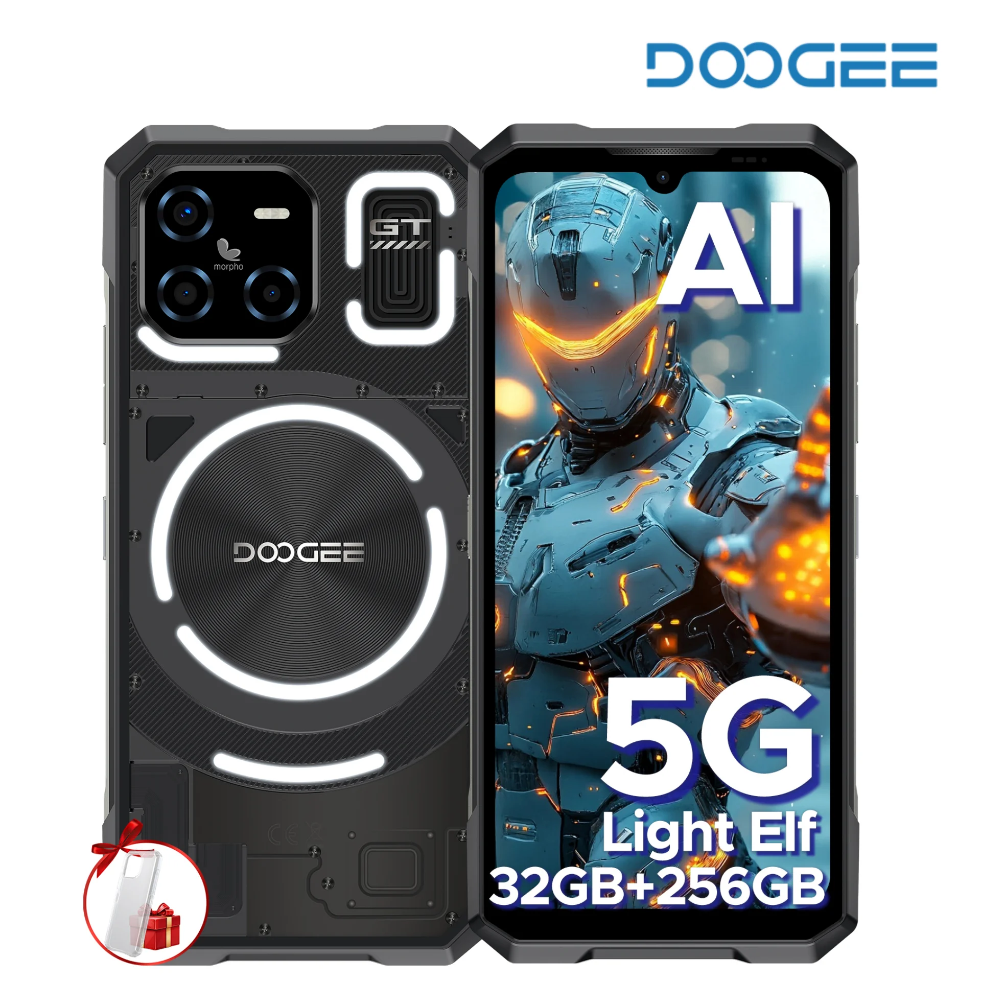 DOOGEE Blade GT Telefono Rugged 32GB RAM 256GB ROM Effetto Luce LED Dimensity 7050 6.72'' FHD+ 120Hz Batteria 5500mAh Smartphone NFC