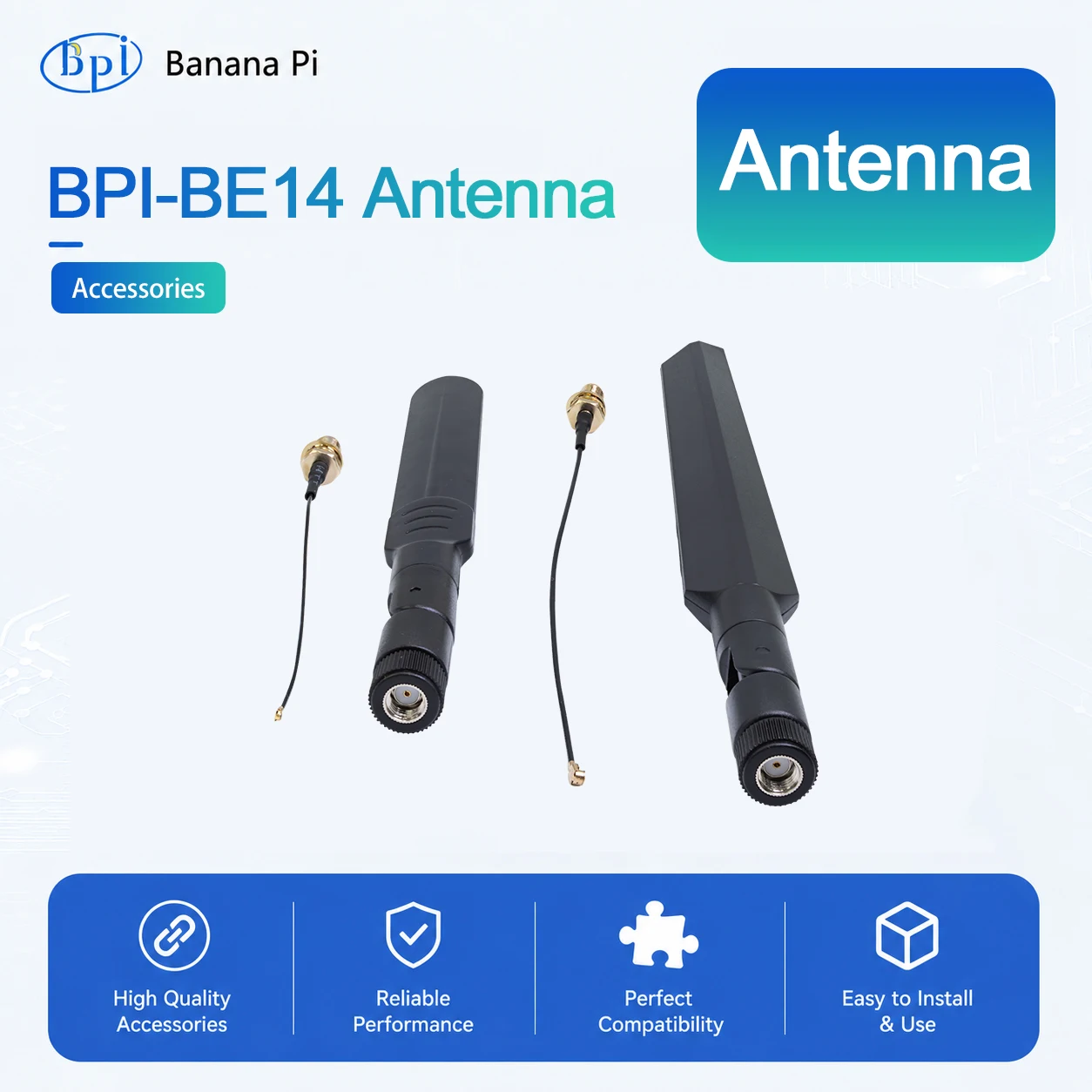 Accessori per antenna wifi7 Banana Pi BPI-R4-NIC-BE14 solo per moduli wifi7 BPI-R4-NIC-BE14