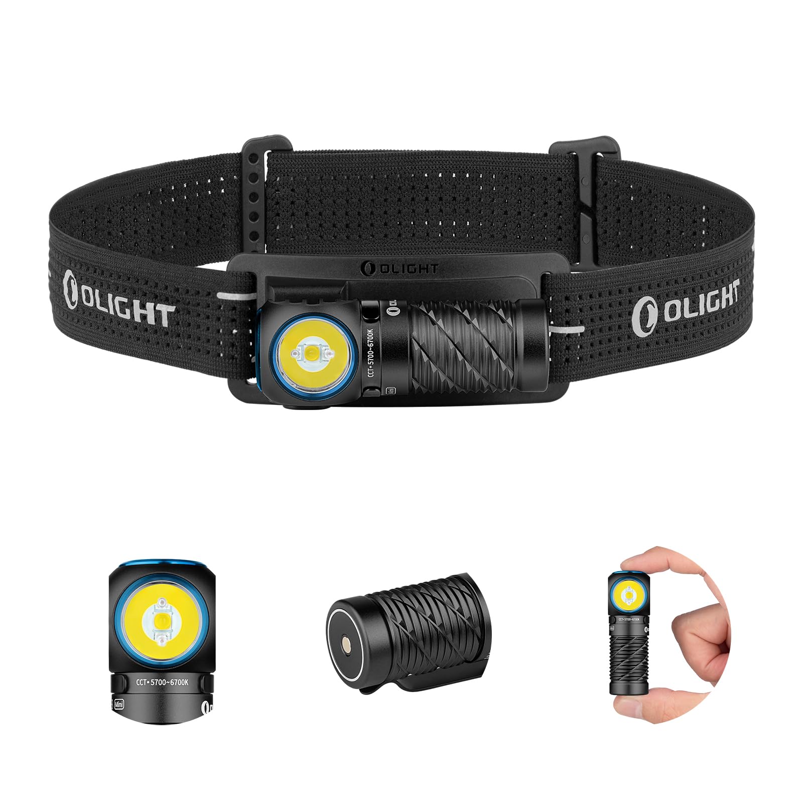OLIGHT Perun 3 Mini Torcia Frontale Ricaricabile 1250 Lumen 10 Giorni Max | 7 Modalità LED Bianca e Rossa Dimmerabile, Lampada Frontale Impermeabile IPX8, 155 Metros, Torcia da Te…