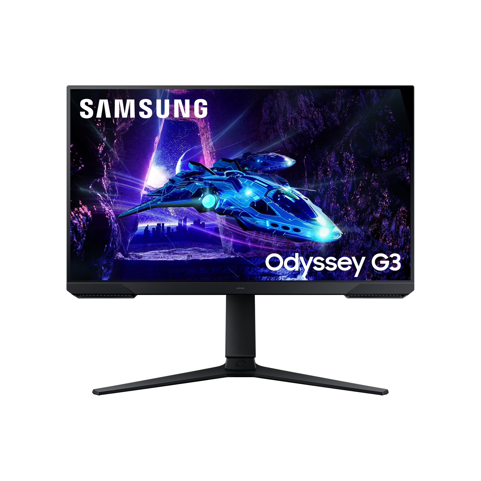 Samsung Monitor Gaming Odyssey G3 (S24DG302), Flat, 24", 1920x1080 (Full HD), VA, 180 Hz, 1 ms, AMD FreeSync, HDMI, Display Port, Ingresso Audio, HAS, Pivot, Flicker Free, Eye Sav…