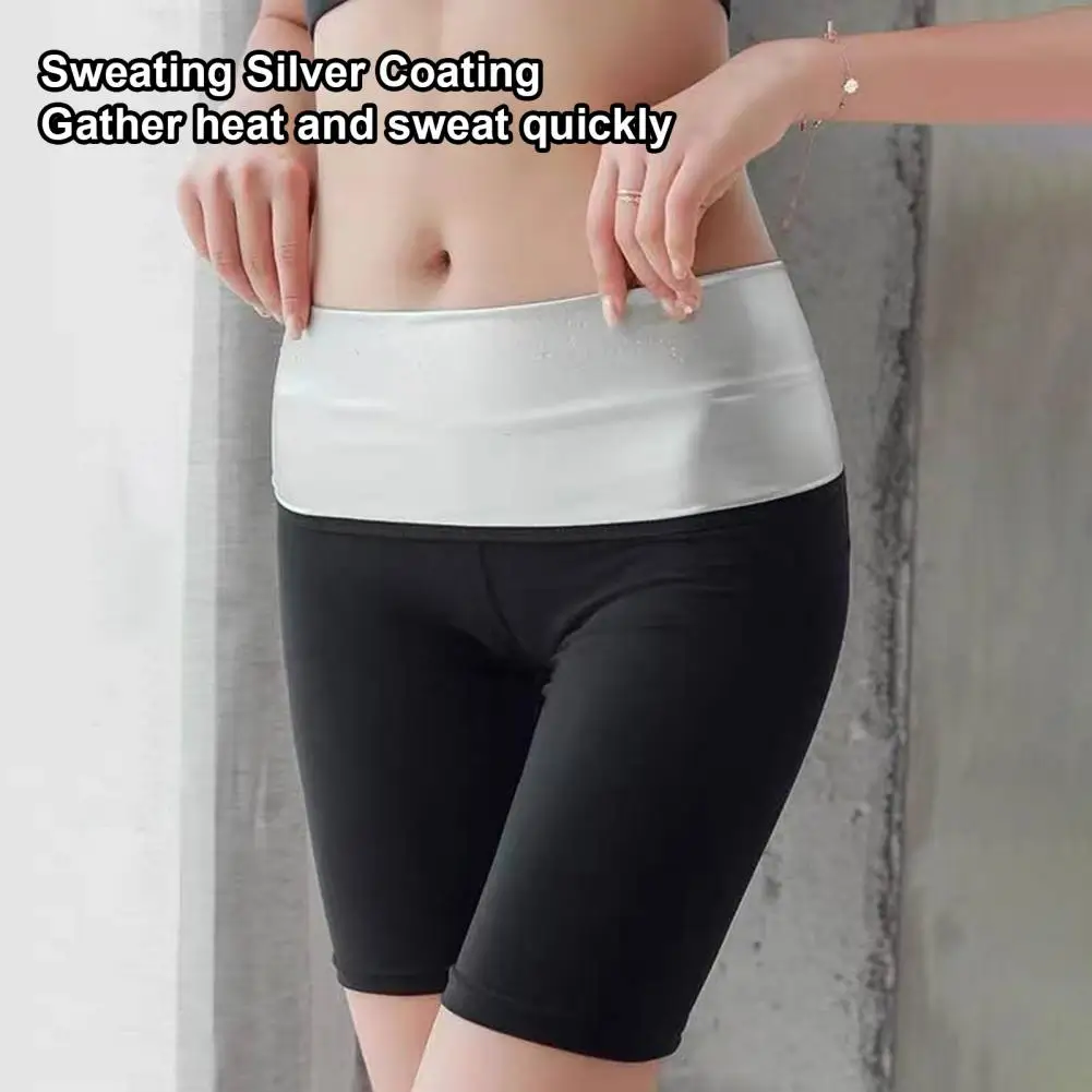 Pantaloncini Modellanti a Vita Alta da Donna, Tinta Unita, Sottili, Brucia Grassi, Effetto Sauna, Modellatori Corpo, Abbigliamento Sportivo, Pantaloncini Dimagranti