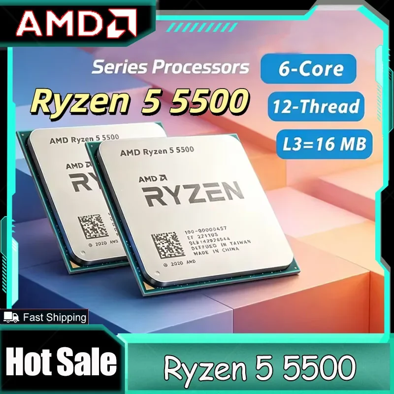 Processore Desktop Gaming AMD Ryzen 5 5500 6-Core 12-Thread 4.2GHz Sbloccato AM4 Bulk Senza Confezione Retail