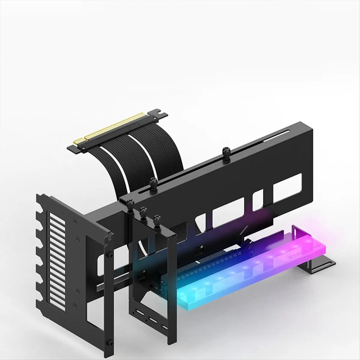 # Supporto per scheda video 24P, staffa verticale per scheda grafica EZ-40 ARGB, adattatore PCIe 4.0 X16 (Nero)