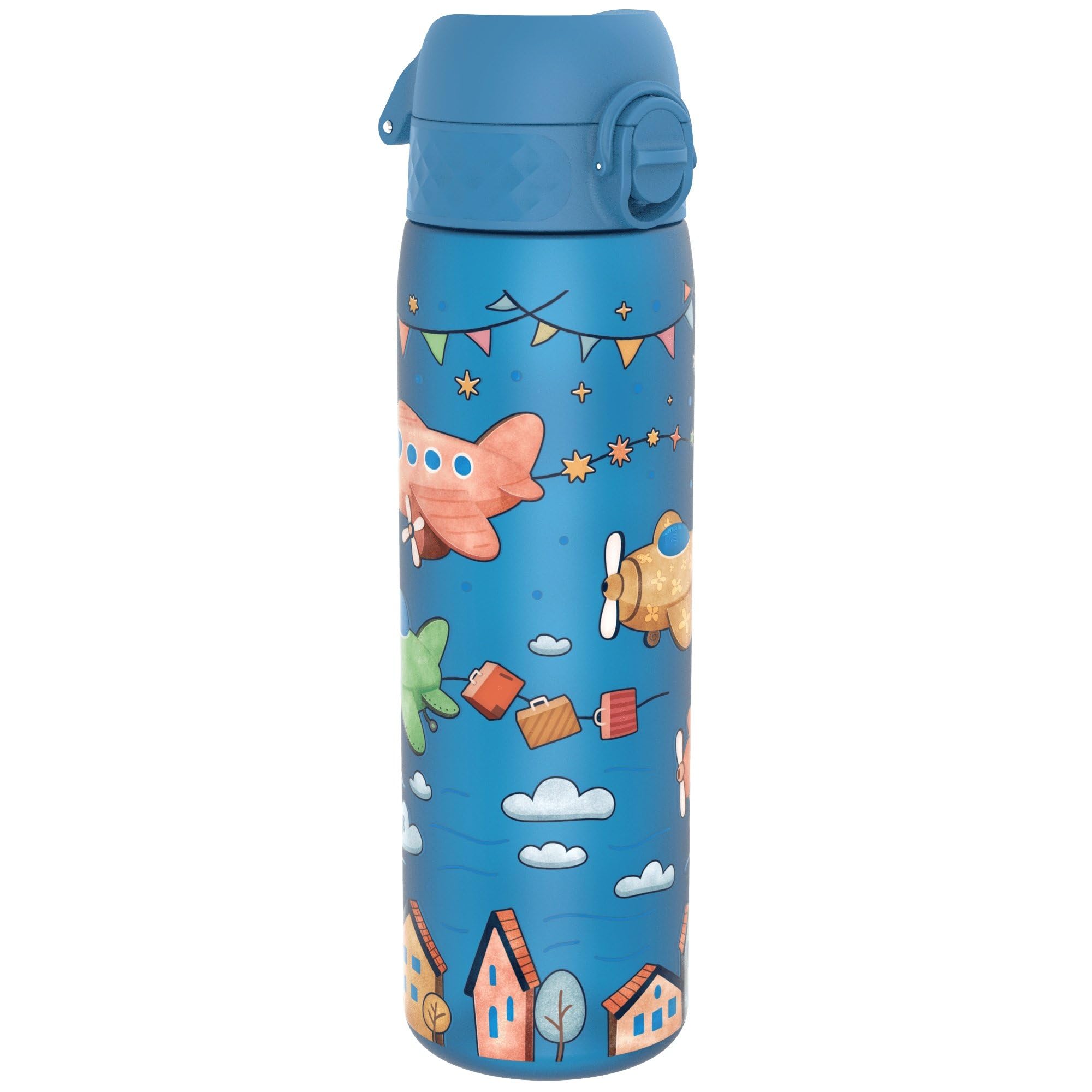 Ion8 Borraccia a Prova di Perdite, 500ml, Facile da Aprire, Serratura Sicura, Lavabile in Lavastoviglie, Senza BPA, Maniglia per il Trasporto, Adatta a Portabicchieri, Facile Puli…