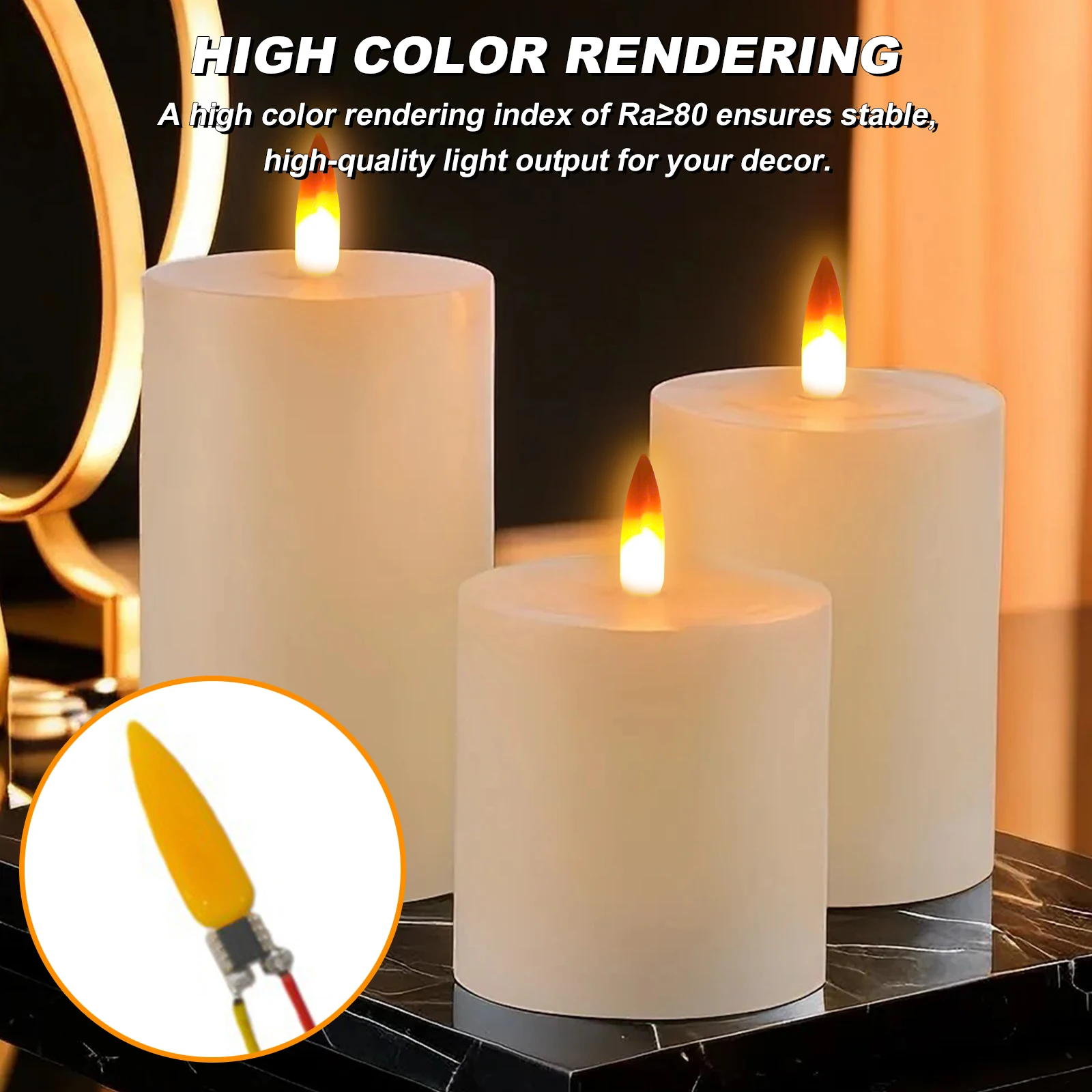 3/5/10 Pezzi Lampadina LED Effetto Fiamma 2200K, Accessori per Lampadine a Diodi 3V, Effetto Fiamma LED per Decorazioni di Halloween e Natale