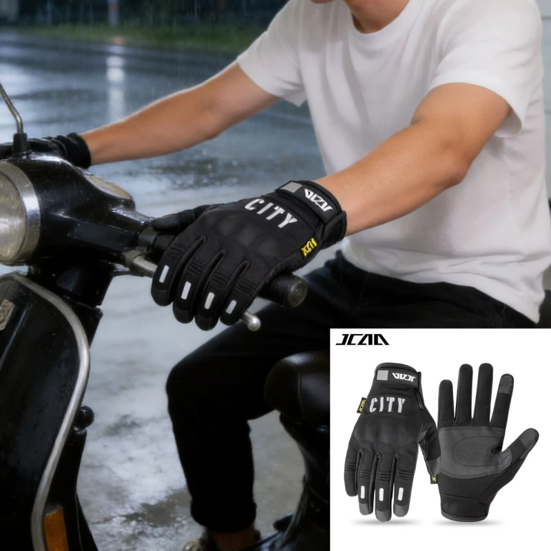 Guanti da Moto Impermeabili Primavera Autunno Antivento Impermeabili da Corsa per Uomo Donna Touch Screen Guanti da Motociclista