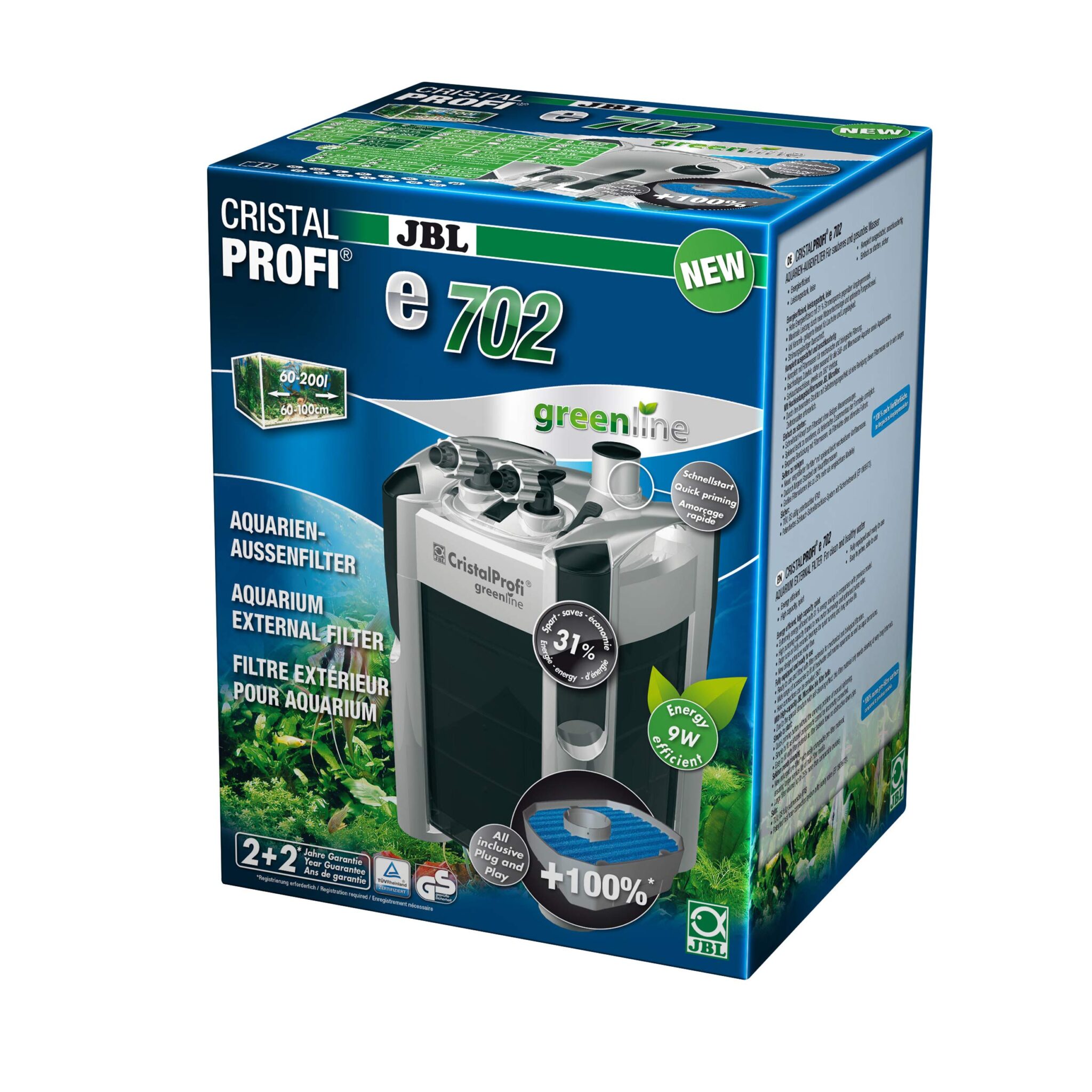 JBL CristalProfi E702 Greenline - filtro esterno per acquari