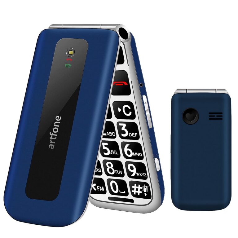 artfone F20 Blu - Telefono Cellulare per Anziani丨GSM Flip Telefoni Cellulari con Tasti Grandi丨2.4" Display丨Funzione SOS丨Volume Alto丨Doppia SIM丨Batteria da 1300 mAh丨Funzione di ora…