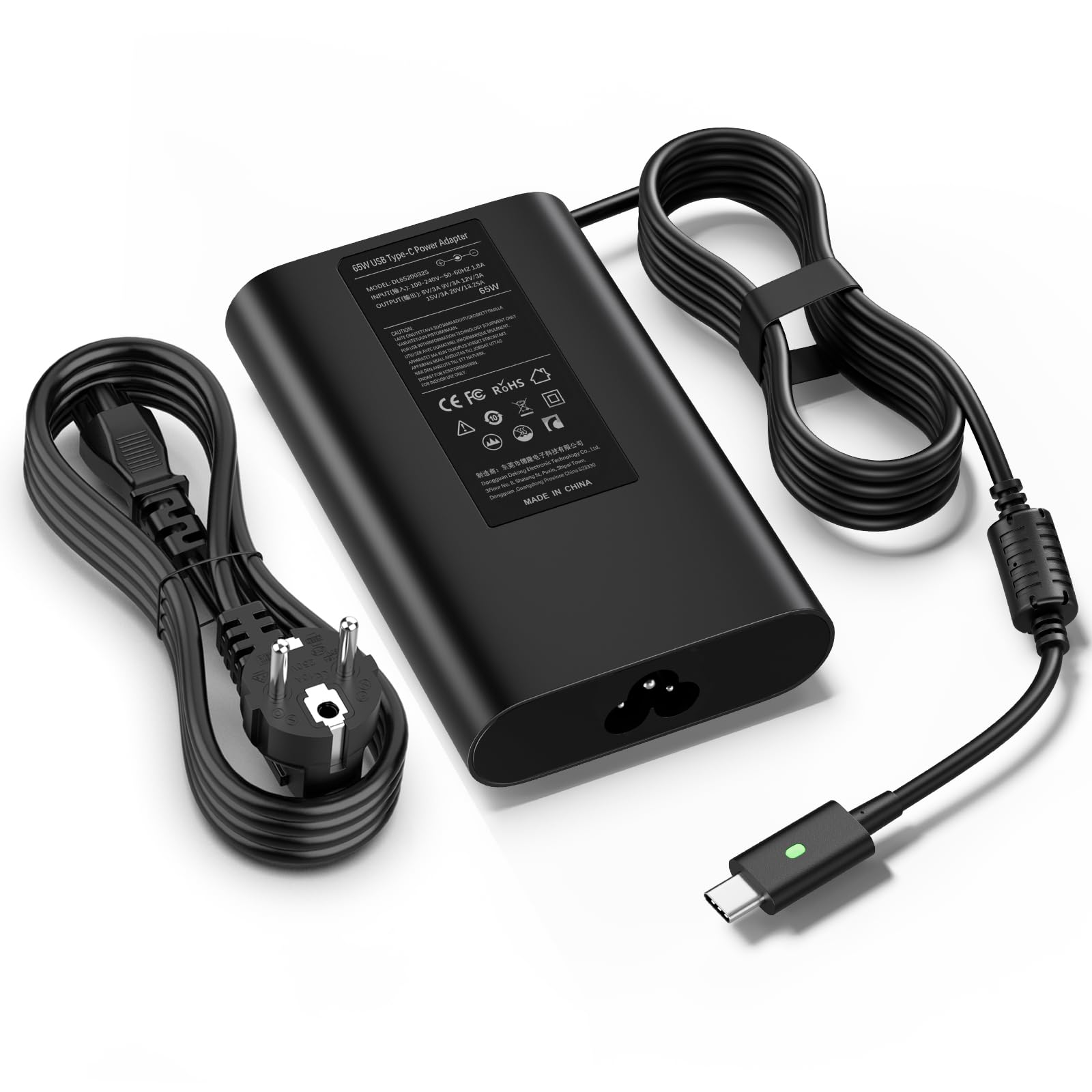 Caricatore Alimentatore 65W USB C Per Dell Latitude Caricabatterie Tipo C | Per Dell Latitude 5520 5420 5410 5320 5310 5290 7420 7410 7370 7320 7310 7280 XPS 12 13 9250 9350 9360…