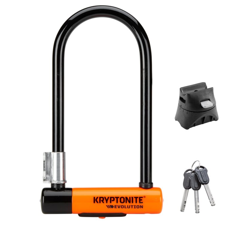 Kryptonite Evolution Standard Lucchetto a U, Livello di Sicurezza 8/10 | Arco in Acciaio Temprato da 14 mm, Rivestimento Protettivo e Staffa, per Bici, E-bike, Scooter, Moto, 1,59…