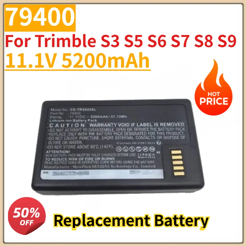 Nuova batteria walkie-talkie da 11,1 V 5200 mAh di alta qualità 79400 per Trimble S3 S5 S6 S7 S8 S9