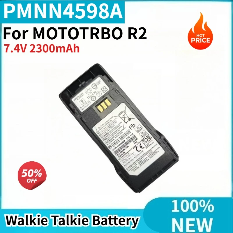 Batteria PMNN4598A per Walkie Talkie 7.4V 2300mAh per MOTOTRBO R2, Batteria di Ricambio Nuova di Zecca