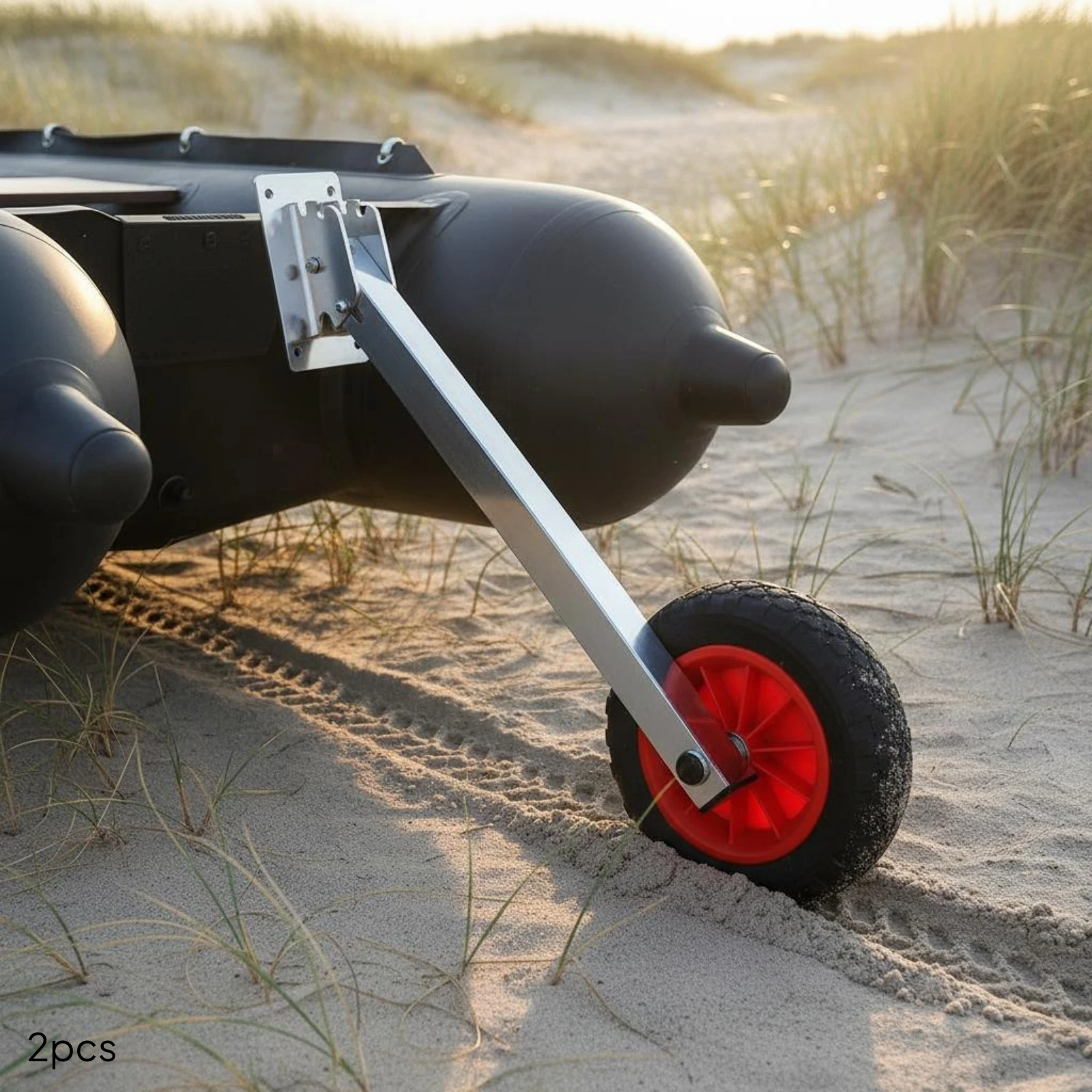 Ruote di Prua in Alluminio per Gommoni, Ruote di Prua Resistenti per Barche Gonfiabili, Ruote di Lancio per Dinghy Facili da Installare