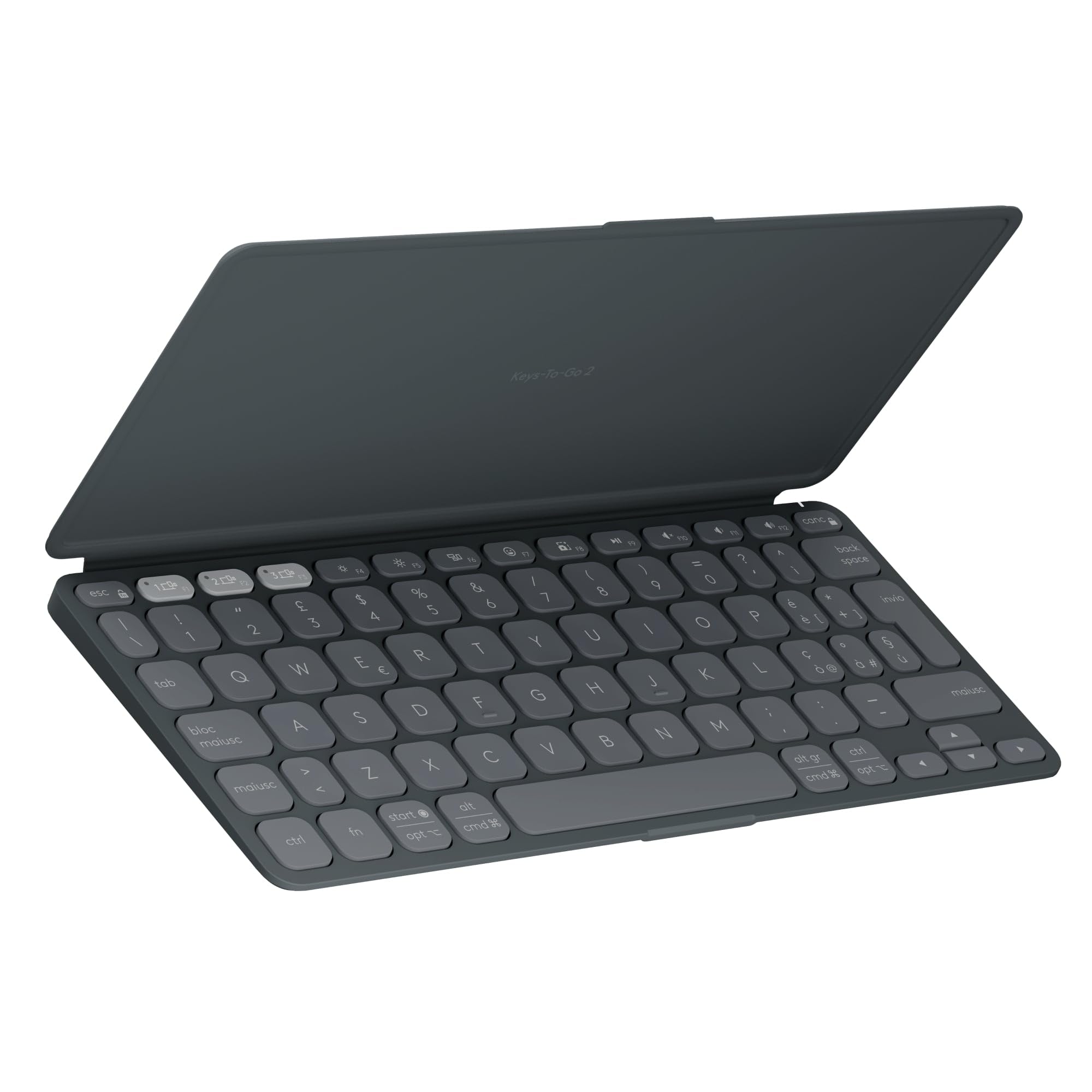 Logitech Keys-To-Go 2, tastiera Bluetooth portatile per tablet - ITA QWERTY | Coperchio integrato, wireless, sottile, compatta per Windows, Android, Linux, iPad, iPhone, Mac, Appl…