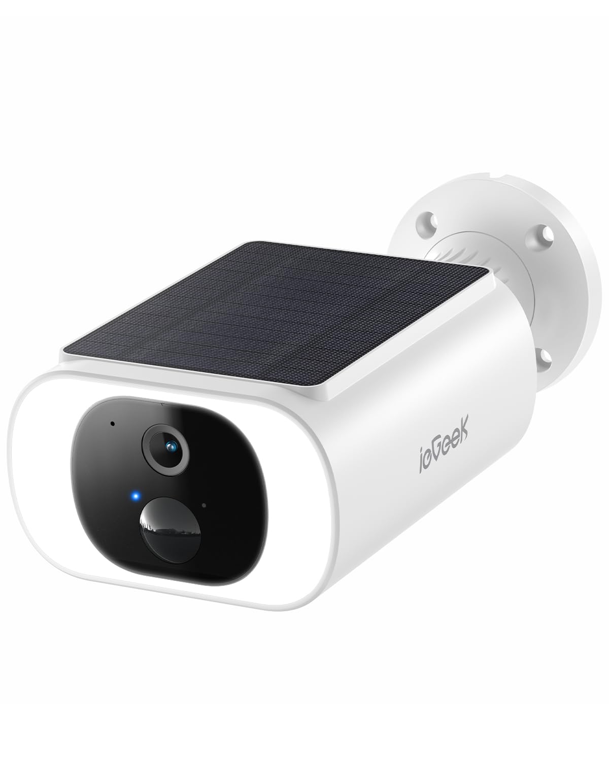ieGeek 3MP Telecamera WiFi Esterna Senza Fili, Incorporata Pannello Solare | Facile da installare, 5200mAh Batteria, Rilevamento Smart PIR, Visione Notturna a Colori, Compatibilit…