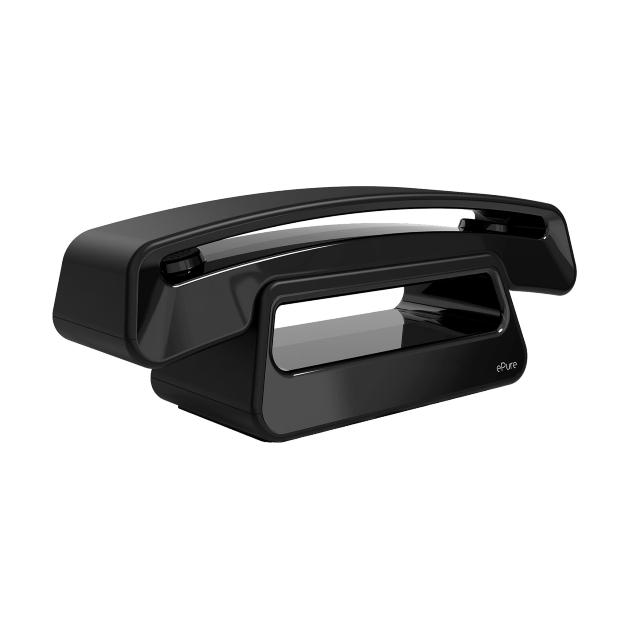 ALCATEL ePure Iconic - Telefono fisso cordless DECT - Design vintage - Grande display grafico ad alta leggibilità - Vivavoce - Funzione blocco chiamate - Nero