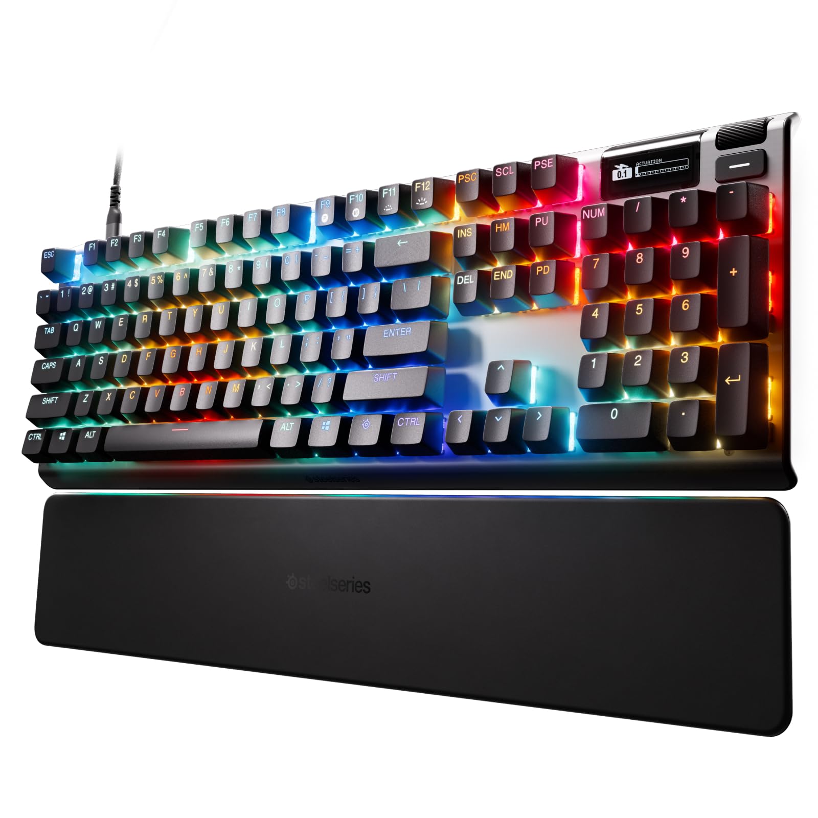 SteelSeries Apex Pro Gen 3 Tastiera Meccanica Gaming - HyperMagnetic OmniPoint 3.0 switch - Attuazione regolabile - Innesco rapido - Tocco rapido/SOCD - OLED - RGB - USB-C - US QW…