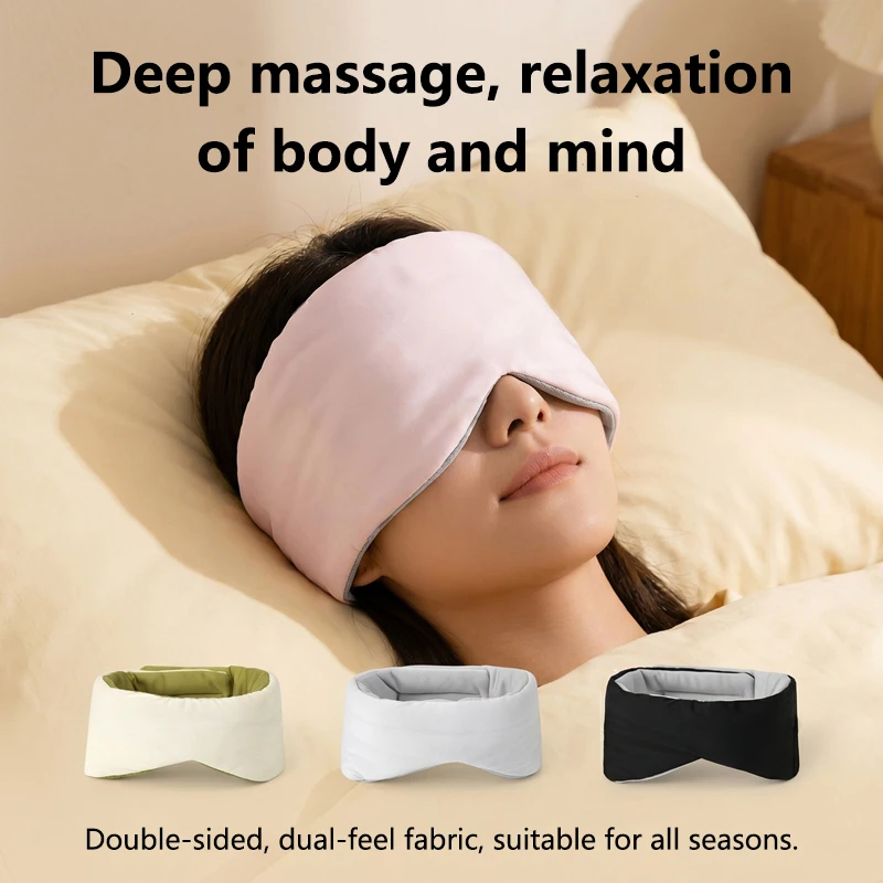Maschera per occhi ultraleggera con peso a gravità, bifacciale, delicata sulla pelle, comoda, morbida e traspirante per dormire