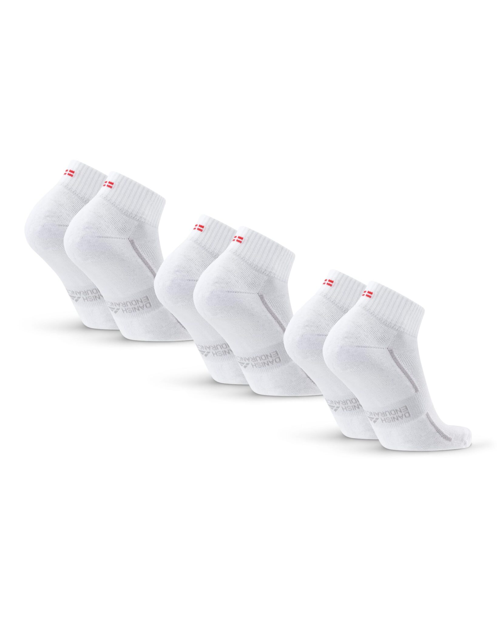 DANISH ENDURANCE Calzini da Tennis Corti, Anti-Vescica, 3 o 6 Paia | Calzini da Tennis in Cotone Biologico, Anti-Vescica con Ammortizzazione, per Sport e Uso Quotidiano, Unisex