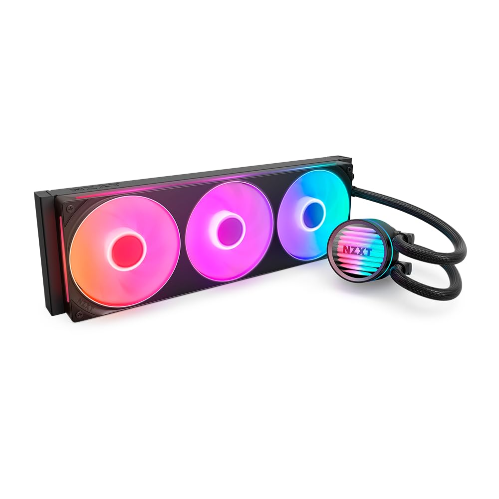 NZXT Kraken Core 360 RGB - Dissipatore CPU AIO 360mm - Nero | AIO RGB 360mm entry con NZXT Turbine Pump e ventola monoscocca. Raffreddamento silenzioso e potente, facile, CAM-read…