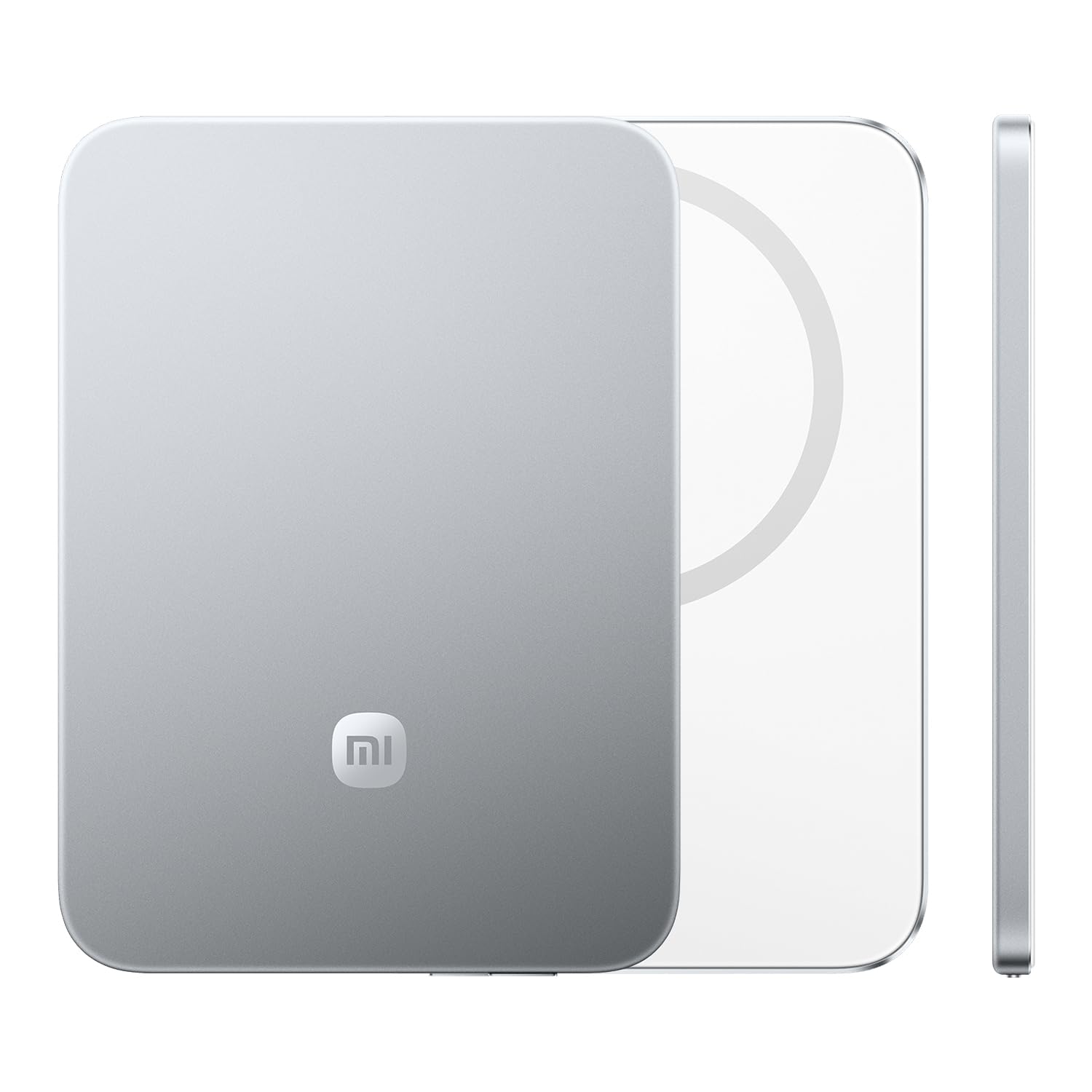 Xiaomi Ultrasottile Power Bank 5000mAh, 15W Magsafe, Argento | Power bank MagSafe ultrasottile ~110g con ricarica wireless rapida 15W. 5000mAh — omologato volo, si aggancia, nessu…