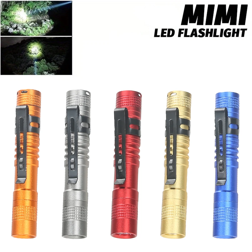 Mini penna portatile a LED con clip Torcia portatile tascabile ultra luminosa ad alta luminosità per emergenza in campeggio all'aperto