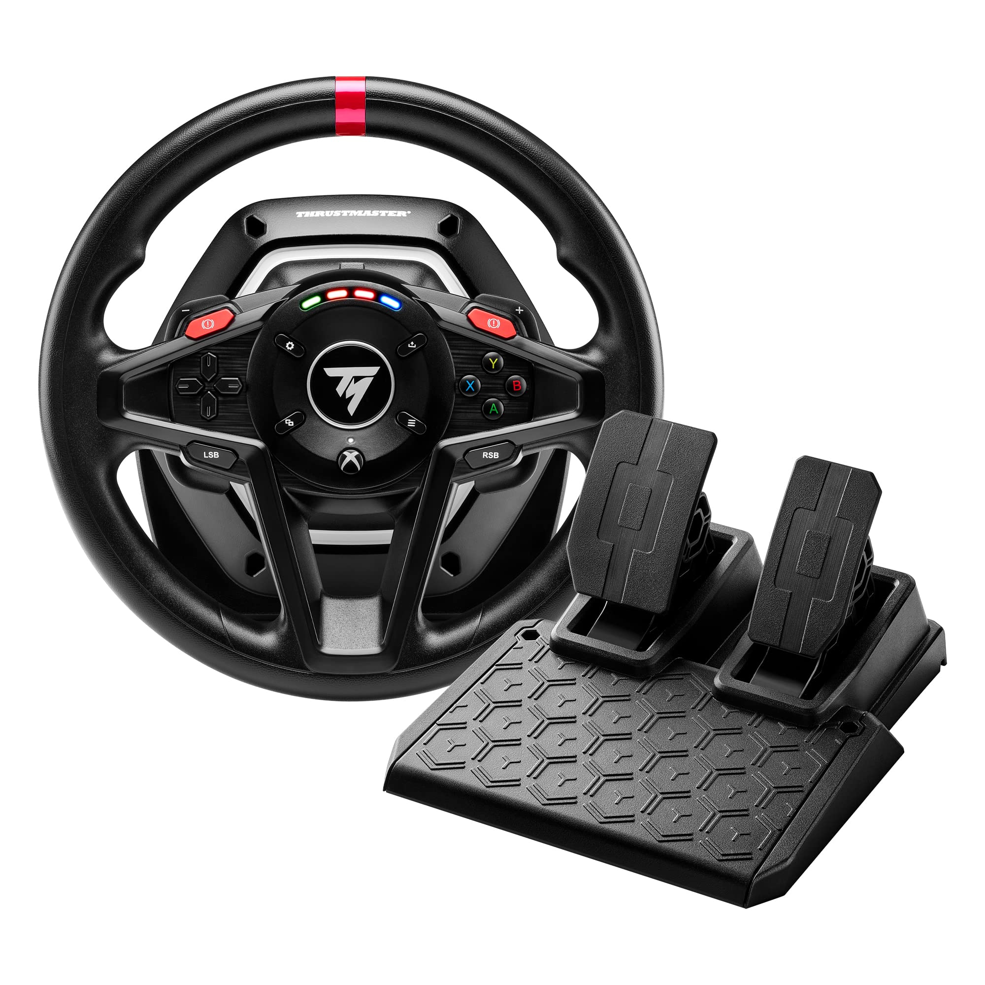 Thrustmaster T128 Volante da Corsa Force Feedback e Pedaliera - XBOX e PC | Soluzione di guida entry-level, su licenza ufficiale XBOX, palette cambio Mag-Shift, Hybrid drive, faci…