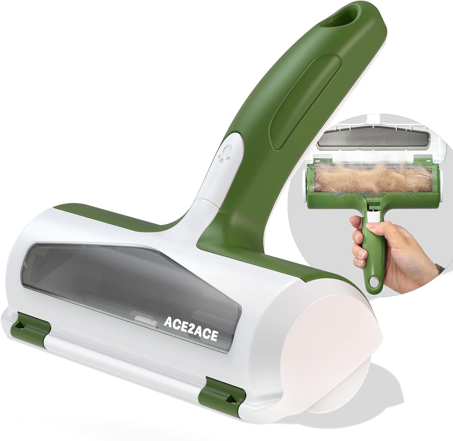 ACE2ACE Spazzola Togli Peli Animali, Spazzola Leva Peli Cane Gatto Animali | Rimuovi e Raccogli Peli Animali, Riutilizzabile Rullo Levapelucchi Autopulente per Letto Tappeti Divan…