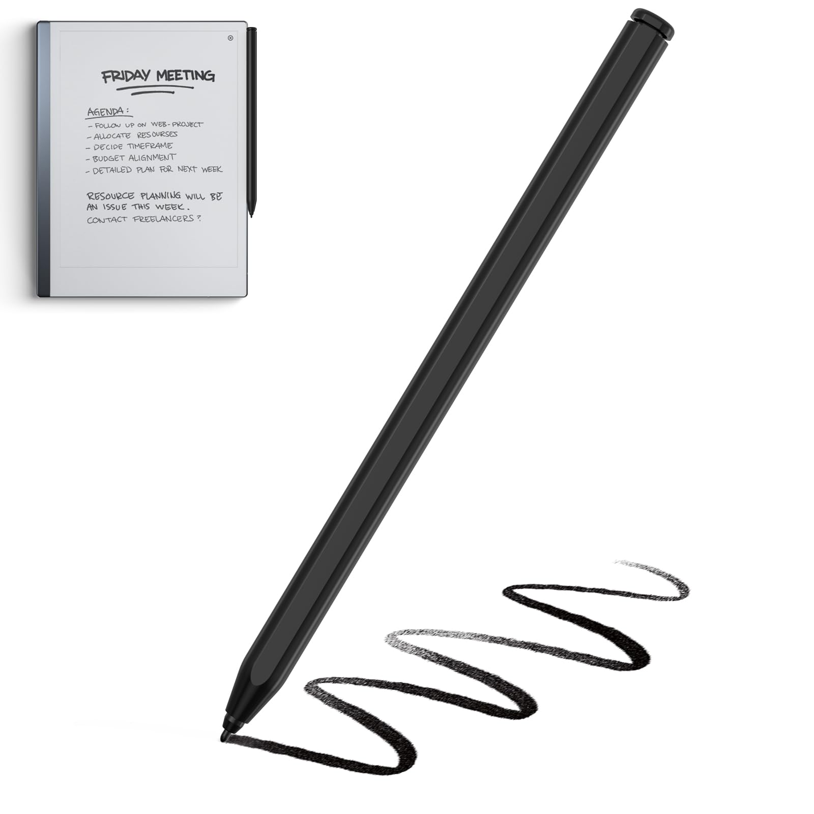 Penna Compatibile con Remarkable 2 Pen, EMR Stylus con Gomma, Livello di Pressione 4096, Rifiuto del Palmo e Sensibile all'inclinazione, Penna per Remmarkable 2/1/Kindle Scribe