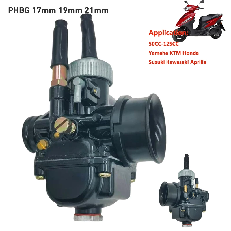 Carburatore 50cc-125cc PHBG 17mm 19mm 21mm Racing Carburador Per Honda Dio50 Scooter Qianjiang 50 Suzuki RG50 V50 V100 Vergaser