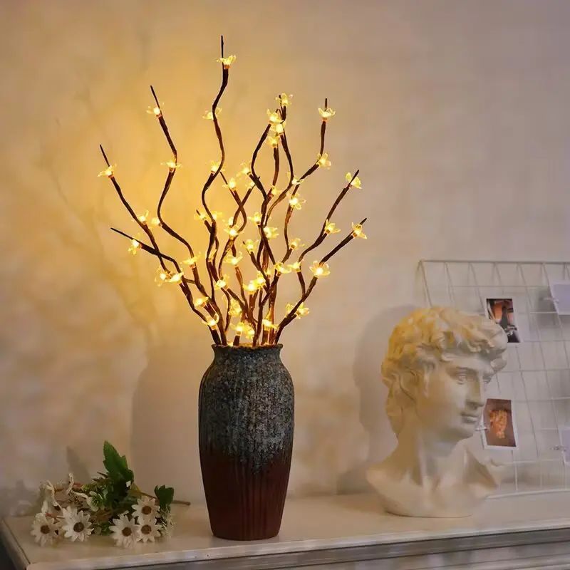 1/2 Pezzi Luci a Ramo di Ciliegio a 20 LED, Decorazione per Interni ed Esterni, Lampada Romantica a Batteria per Vaso