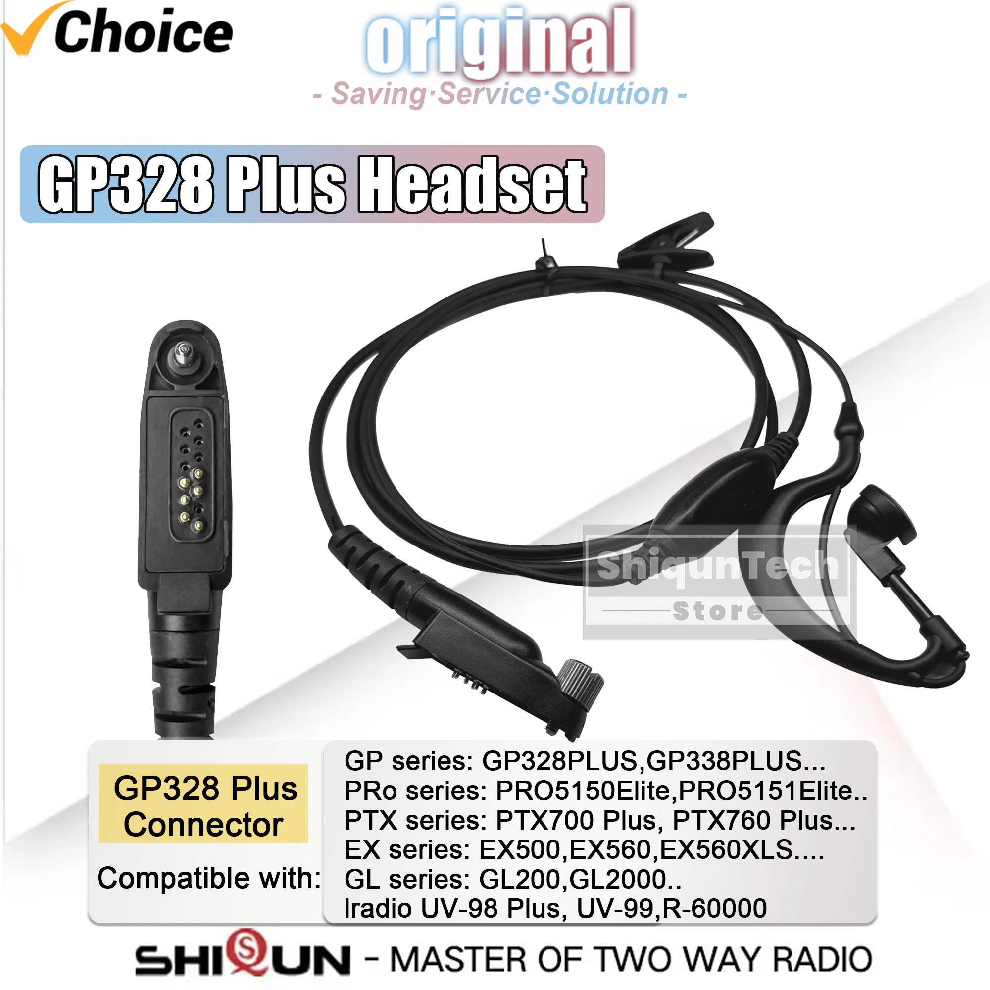 UV-98 Plus Auricolare RT-880 Auricolare compatibile con Motorola GP328 Plus GP344 GP388 GP339 PLUS Walkie Talkie Accessori