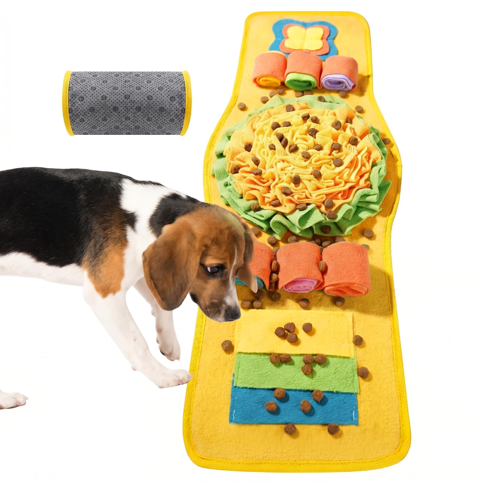 VINATO Tappeto Olfattivo Cane, 80 * 29cm Tappetino Interattivo per Cani Antiscivolo, Lavabile e Pieghevole Tappetino Olfattivo Cane Tappeto per Cani Gioco Interattivo per Gatti e…