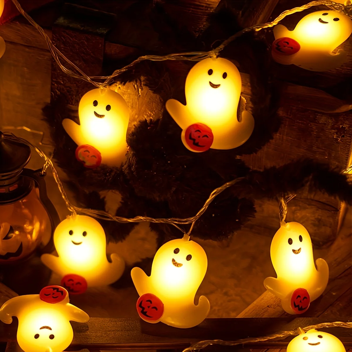 Luci Decorative di Halloween 10/20 LED a Batteria per Interni, Finestre, Feste e Atmosfera Festiva