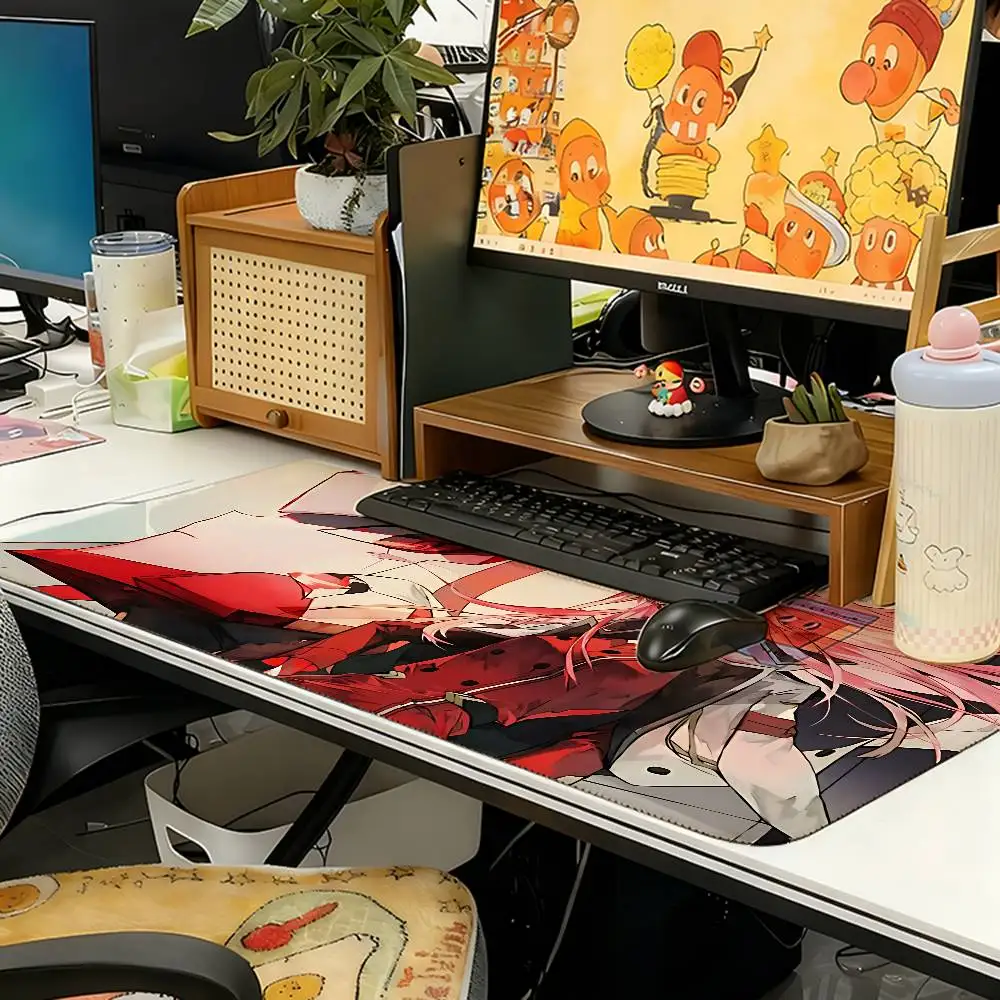 Tappetino per mouse Darling In The FranXX Anime, tappetino per computer, tappetino per tastiera per laptop, tappetino per mouse grande da ufficio